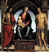 The Madonna between St John the Baptist and St Sebastian Pietro